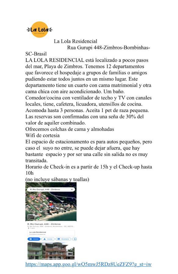 La Lola Residencial Apartment Bombinhas Exterior photo
