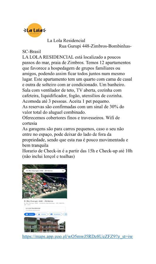 La Lola Residencial Apartment Bombinhas Exterior photo