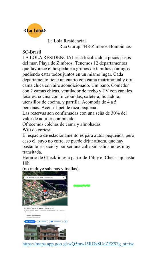 La Lola Residencial Apartment Bombinhas Exterior photo